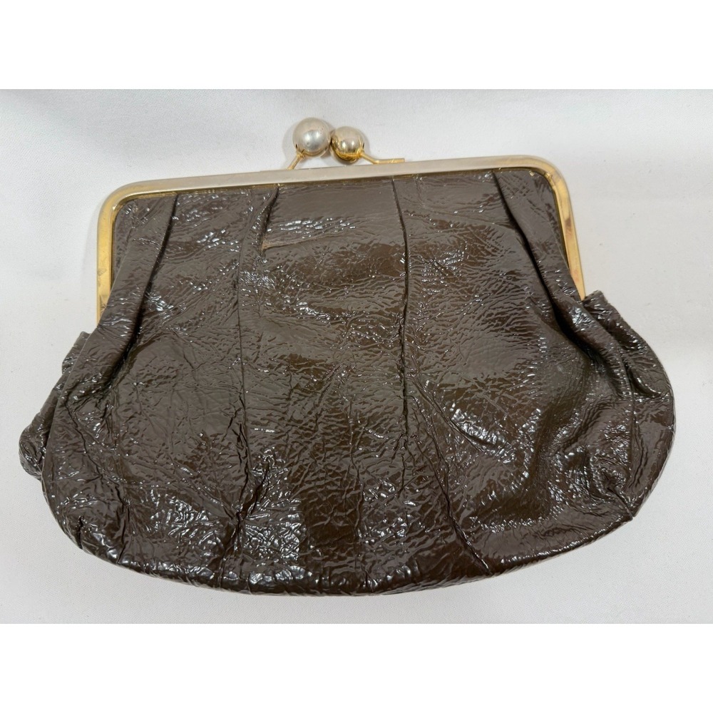 Vintage GoldenBleu Clutch Purse Brown Designer Y2K Old Money Wristlet Bag